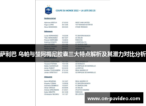 萨利巴 乌帕与楚阿梅尼胶囊三大特点解析及其潜力对比分析 萨利巴 乌帕与楚阿梅尼胶囊三大特点解析及其潜力对比分析